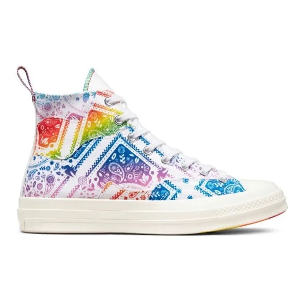Converse | Chuck 70 Rainbow Patchwork High Tops - Picture 7 of 11